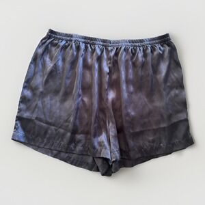 Vintage Honors‎ Intimates XL Navy Blue Sleep Shorts Solid Silky Sexy Comfort